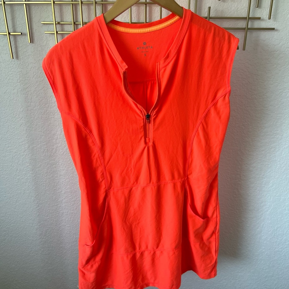 Athleta Vibrant Orange Muscle Tee